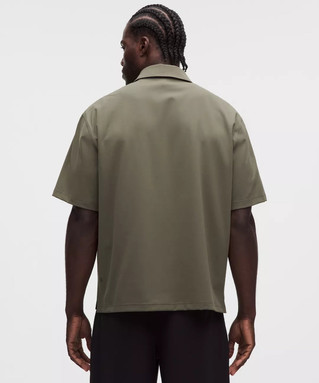 Daydrift Oversized Zip-Neck Polo Shirt