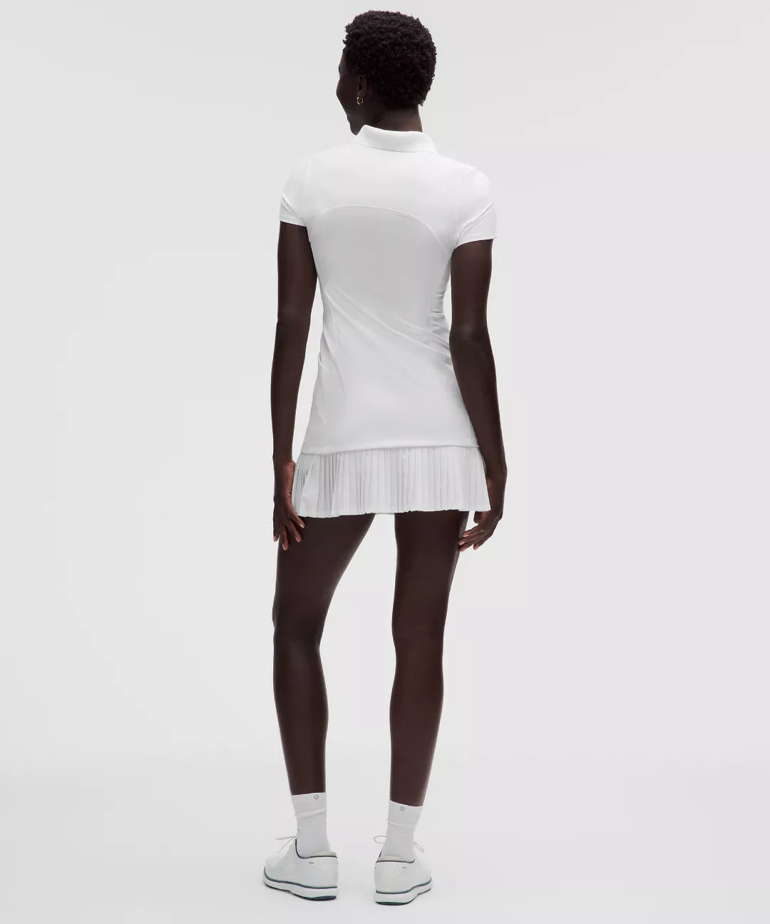 Pleated-Hem Polo Golf Dress