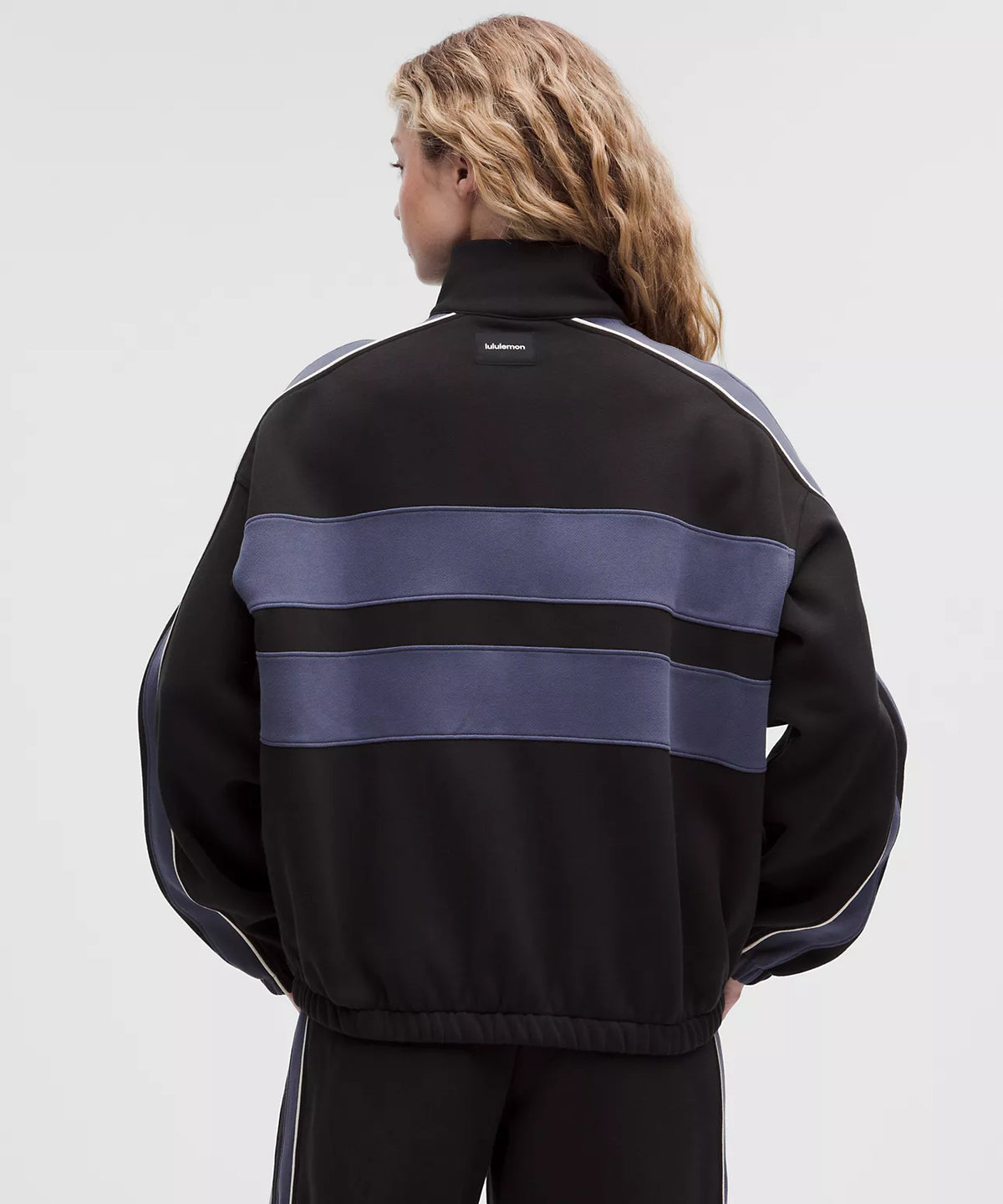 Women's Steady State Oversized Funnel Full Zip Stripe
