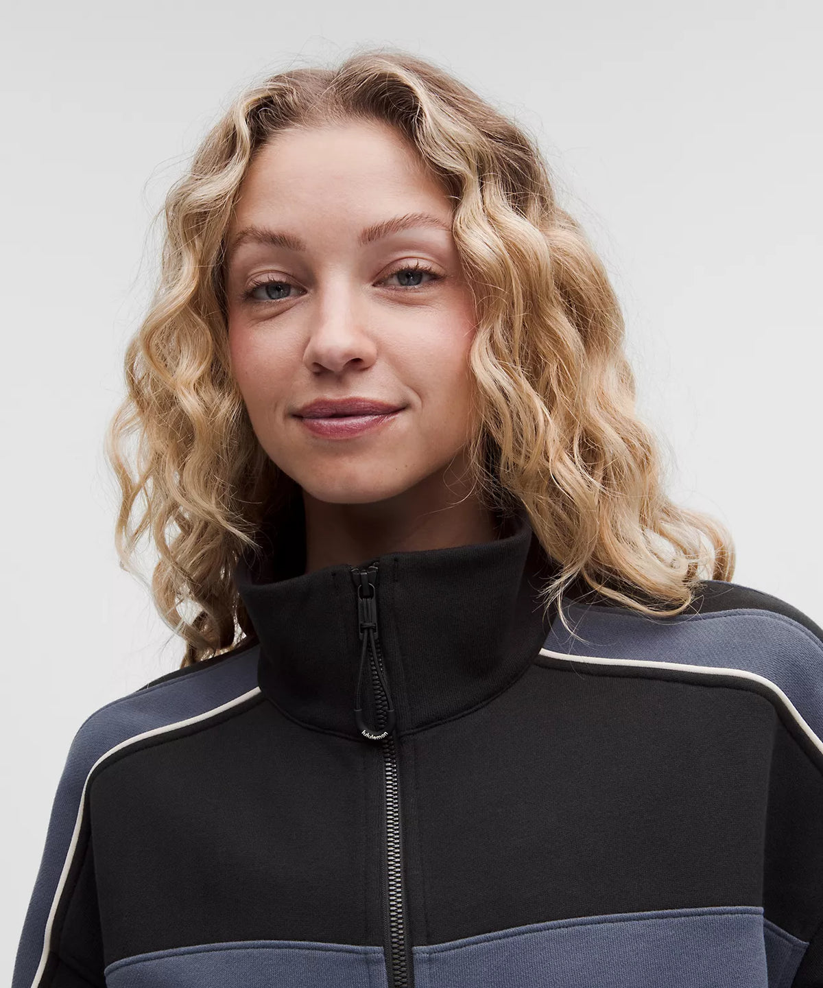 Women's Steady State Oversized Funnel Full Zip Stripe
